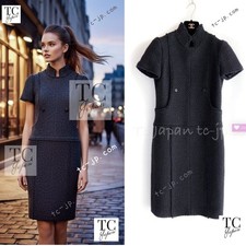 CHANEL 04A Black Wool Angora Tweed Runway Dress Karl Lagerfeld 36 US4