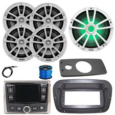 Infinity Radio, ANT, LED Sub, 4x 6.5" 225W White Speakers,Adapter, Spa Bezel