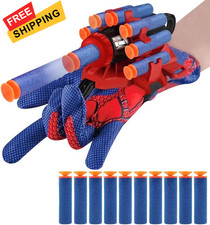 Spider Web Shooters with Gloves, Wrist Launcher Toy Set, Superhero Role Play...