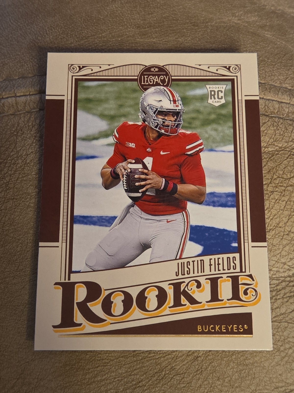 Justin Fields 2021 Panini Legacy Rookie Legacy RC Ohio State Buckeyes #142