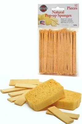 Norpro 12 Piece Natural Pop-Up Sponges