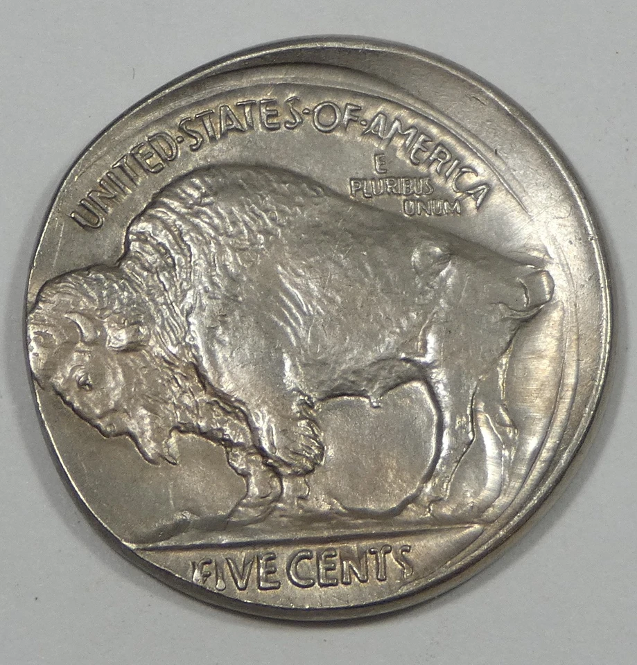 ERROR 1920 Buffalo Nickel ALMOST UNCIRCULATED ~ Struck Off Center - Image 4 of 4