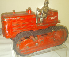 1940 Arcade International Trac Tractor Cast Iron Bulldozer All Original
