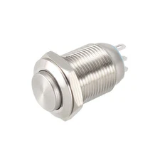Momentary Metal Push Button Switch 12mm Mounting 1NO 1NC DC 30V 0.1A 23.5x16mm