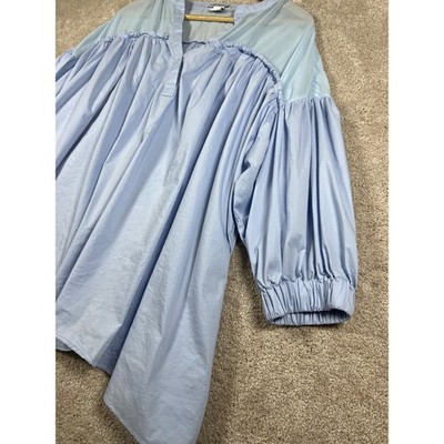 Glamorous Curve Tunic Top Long Balloon SleevesBlue,US Size 16 Chic