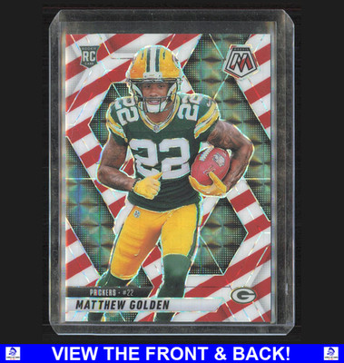 Matthew Golden 2025 Mosaic Red White Stripe Exclusive RC Green Bay Packers 323