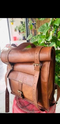 Connected Ledertasche Laptop Rucksack Herren Vintage Brown Original S Reise Neu - Bild 1 von 4
