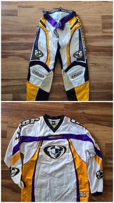 THOR MOTOCROSS White Purple Gold Set - Jersey M, Pants 30 - New Without Tags