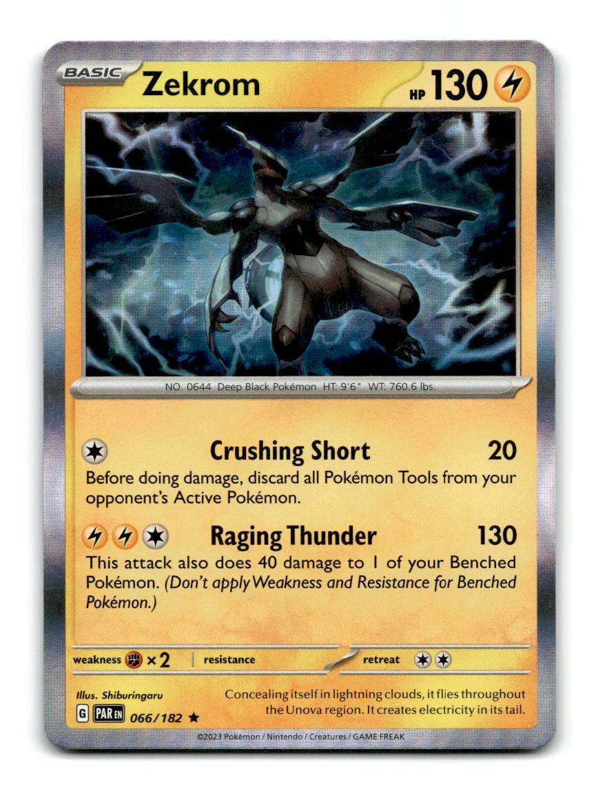 Zekrom 066/182 Rare Paradox Rift Pokemon Holo LP ~A2-66