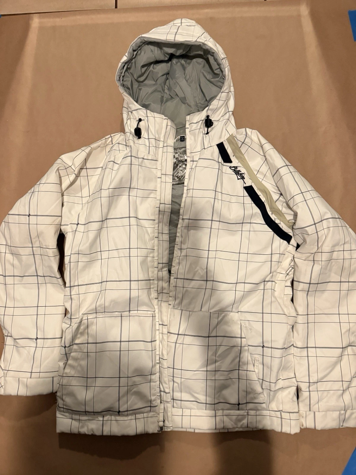 Y2k Vintage Billabong Men’s Snow Jacket Size S White Full Zip