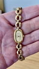 Vintage Seiko 80’s Gold Tone Oval Dial Horsebit Bracelet Link Ladies Watch EUC