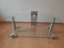 TV-Tisch, Glas/Edelstahl,  84x40x36, 34549 Edetal, kein Versand, VB 50 €