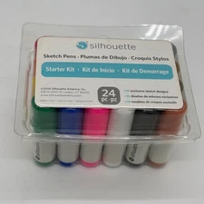 New in box Silhouette Sketch Pens Starter Kit 24 Colors for Crafting and Drawing