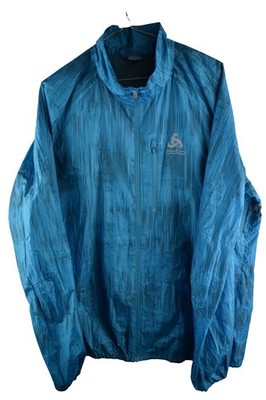 Odlo Mens Blue Zip Up Light Running Wind Breaker Jacket Size XL Gym Training