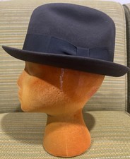 Men  s VTG Dark Brown DOBBS Felt Fedora Fifth Ave NY 7 1/8  Nice