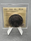 1959 Canada $1 Graded ICCS MS-64