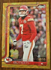 2025 Topps Chrome Gold Wave Refractor /50 Harrison Butker No. 151