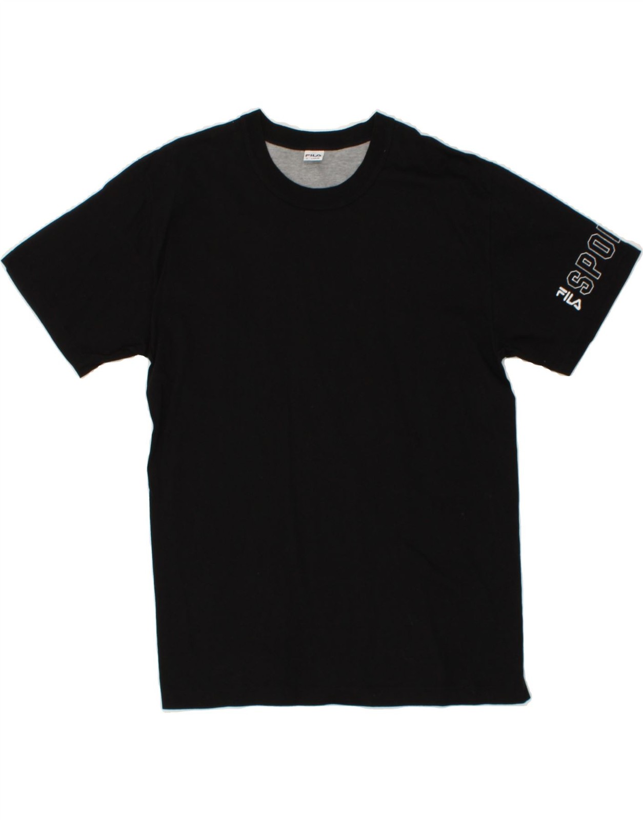 FILA Maglietta Uomo Grafica Top Grande Nero Cotone BZ29