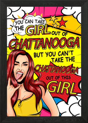 Comic Girl Chattanooga Gerahmtes Wandbild Poster Leinwanddruck Bild