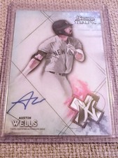 2021 Bowman Sterling Prospect Autos Austin Wells #BSPA-AW (RC) Rare! Yankees!