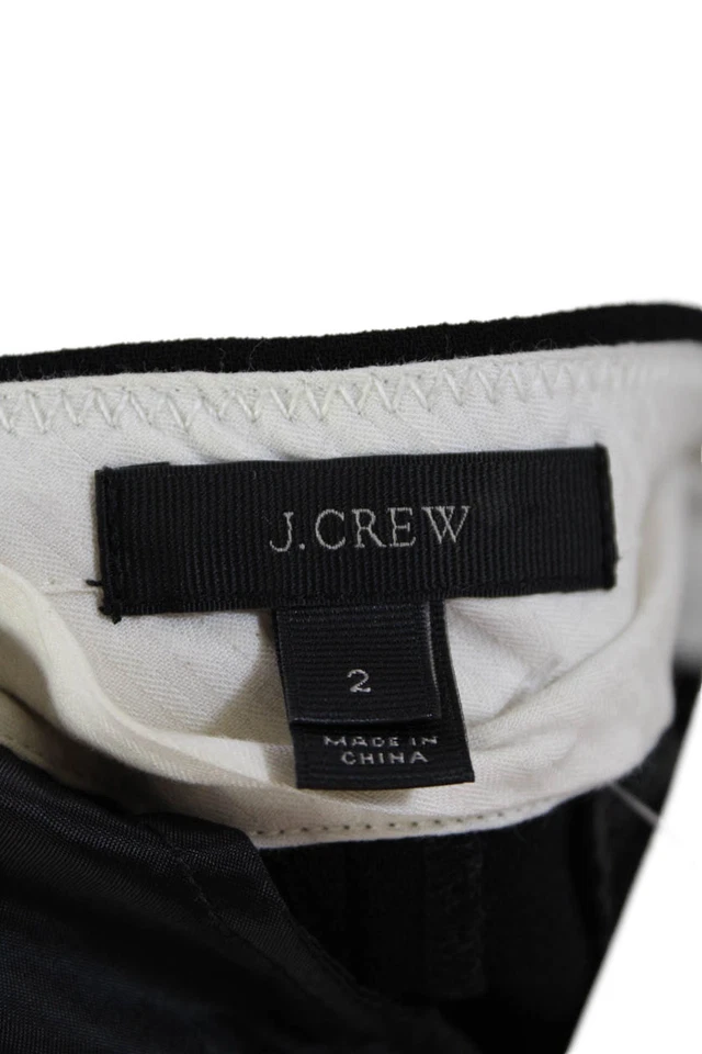 Pantalones cortos de vestir para mujer J Crew con cierre de gancho plisados delanteros negros talla 2 Foto 4 de 4