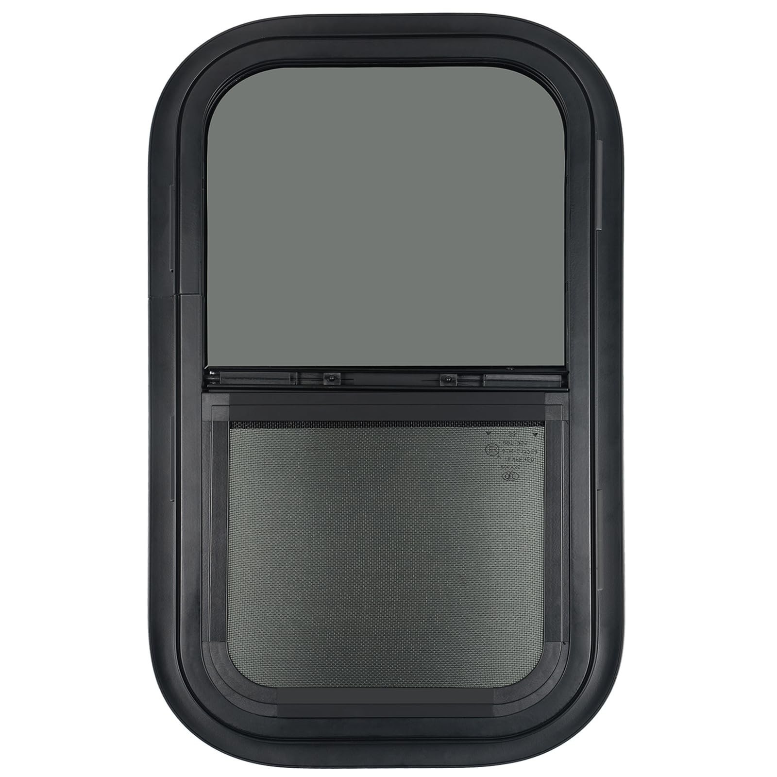 Vertical RV Window, 12" W x 18" H Tinted Sliding RV Window with Net Screen an...