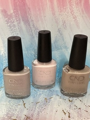 Lot Of 3 NEW CND Vinylux  nail polish Long Wear 295 391 268 Nudes Pink Tan 0.5
