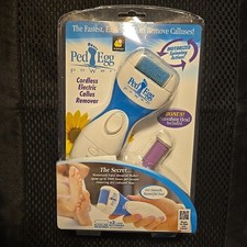 PedEgg Power Cordless Electric Callus Remover with Bonus Smoothing Head- New 