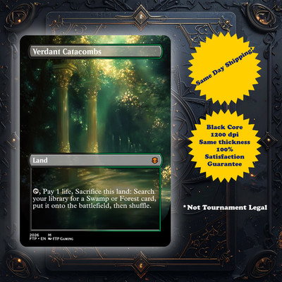 Verdant Catacombs - High Quality Custom Art Playtest card for MTG - Commander