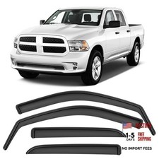 in-Channel Rain Guards Fit for 2009-2018 Dodge RAM 1500 Crew Cab 4PCS