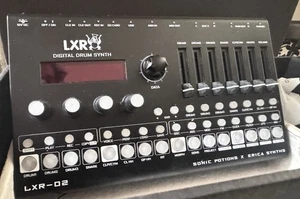 Erica Synths LXR-02 Drum Machine with Decksaver, Stand