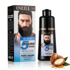 Men  s Beard Dye For Men Black In Minutes, Grey Reducing Mustache  Beard Wash...