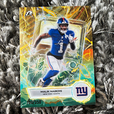 Topps Resurgence 2025 Voltaic Bronze Surge Refractor Malik Nabers Giants 100/350
