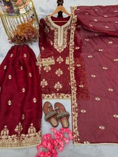   signer Party Wear Look Top Plazzo  Dupatta Set