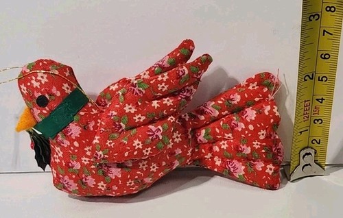 Vintage Fabric Bird Christmas Ornament - Picture 5 of 9
