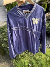 90’s Washington Huskies Windbreaker Pullover Jacket Men's XL Purple Gold UW Y2K