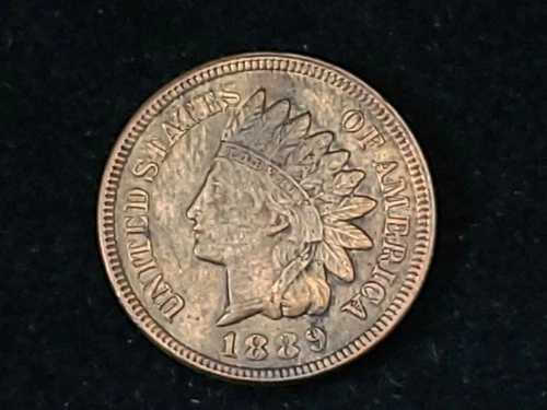 1889 Indian Head Cent About Uncirculated NICE!