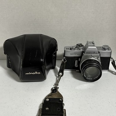 Minolta SRT 101 Film Camera 35mm Rokkor-PF 55mm f1.7 Lens w/ Case