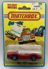 vintage '70's Lesney Matchbox, TURBO FURY #69, great car on Rolamatics card