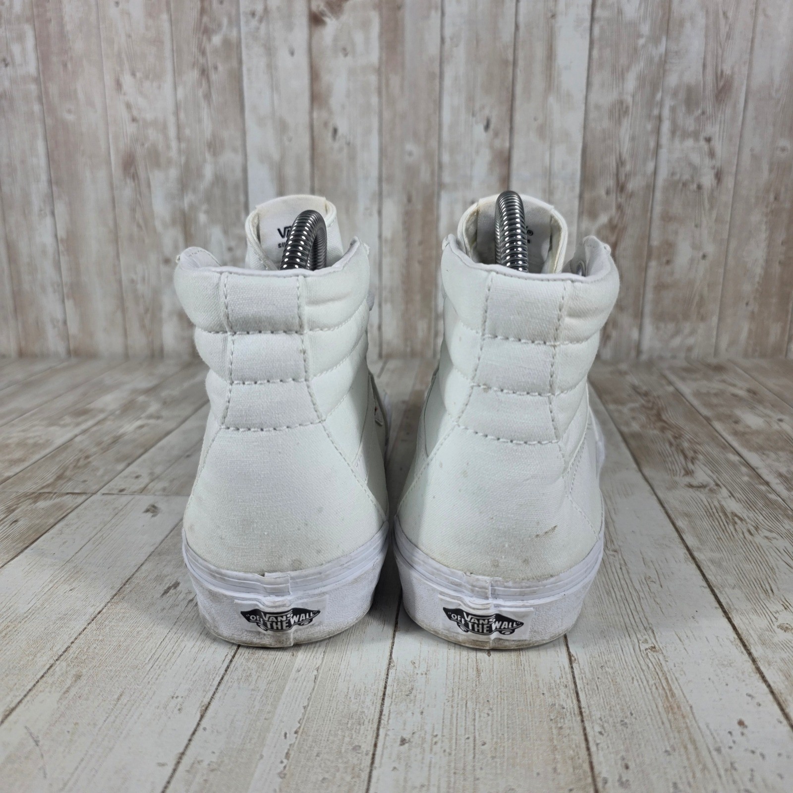 Vans SK8-Hi High Top Skate Shoes Women's Size 9 White Sneakers Casual Classic thumbnail 3