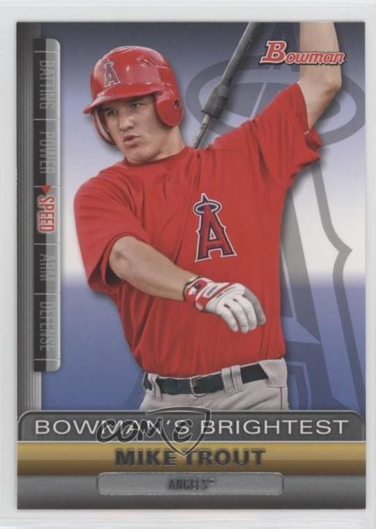 2011 Bowman Bowman's Brightest Mike Trout #BBR6 Rookie RC r9d