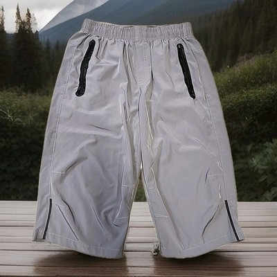 Magcomsen Gray 3/4 Running Quick Dry Lightweight Below Knee Shorts Mens 34