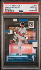 2022 PSA 10 Spencer Strider Braves Black Prizm Optic Rated Rookie /25 Pop 1