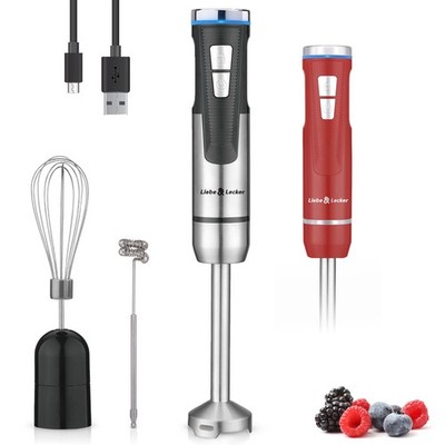 Immersion Blender Handheld Cordless, 3 in 1 Cordless Hand Blender, 8 Speed Em...