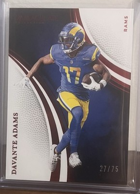2025 Panini Immaculate Collection - Davante Adams #19 Red /75 Los Angeles Rams