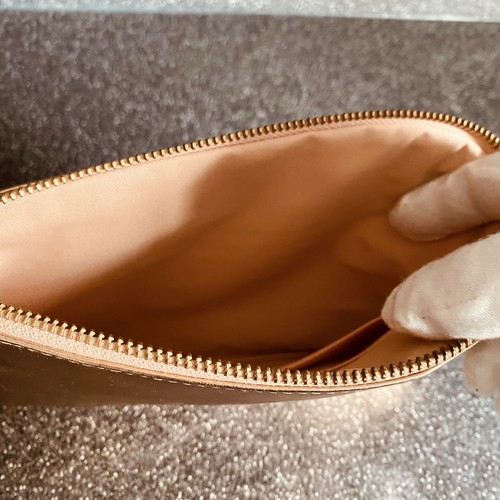 Lodis Clutch Wristlet Purse Bag Metallic Rose Gold Leather Card Holder Good Cond - Picture 6 of 9