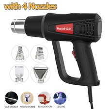 2000W Heat Gun Electric Hot Air Gun Dual Temperature Power Heater 4 Nozzles Tool