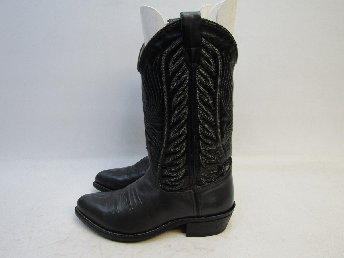 Leather cowboy boots. Men\'s 8 black. MILWAUKEE LEATHER BOOT J TOE by DAN POST – Dan Post Boots main image 3