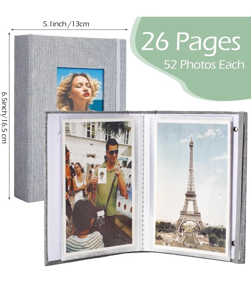 Álbum de fotos 6 piezas libro de fotos 4x6 26 páginas contiene 52 fotos nuevo Foto 3 de 4