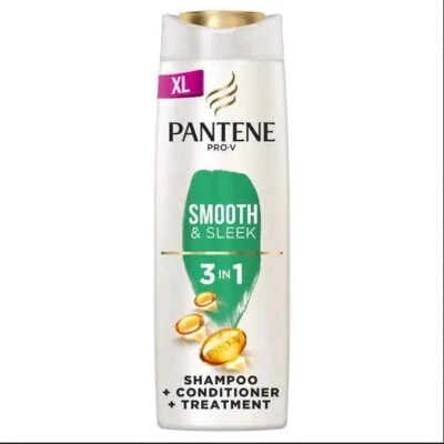 XL Pantene Pro-V Smooth & Sleek 3 in 1 Shampoo Conditioner & Treatment 600ml